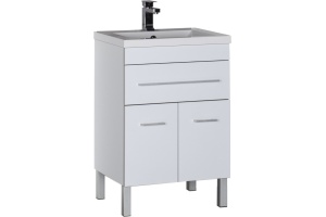 Мебель для ванной Aquanet Верона 58 белая, 1 ящик, 2 двери