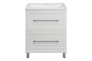 Тумба под раковину напольная Misty Марта 70 белая глянцевая