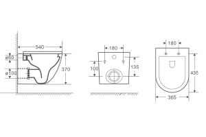 Унитаз подвесной WeltWasser Merzbach с сиденьем микролифт матовый черный (10000008269) - 2