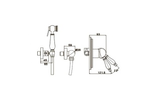 Смеситель гигиенический душ KAISER Vincent (31017-1) - 2