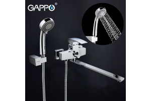 Смеситель для ванны с изливом 35см и переключателем в корпусе хром G2207 - 3