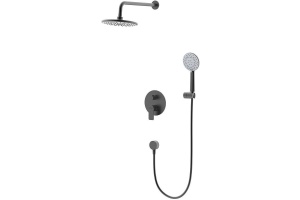 Душевая система Black&White Universell черная матовая - 2