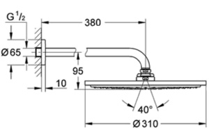Верхний душ Grohe Rainshower Cosmopolitan 26066000 - 3