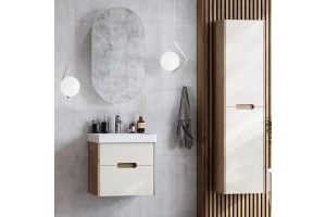 Комплект мебели Aquaton Оливия 55 светлое дерево-бежевый