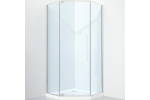 Душевой уголок Black&White Stellar Wind 100х100 хром стекло прозрачное
