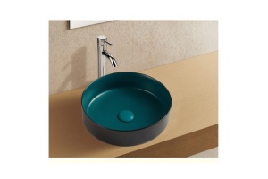 Раковина накладная Weltwasser WW ELBACH M3134 BBG 35.5 черный - зеленый (10000005599)