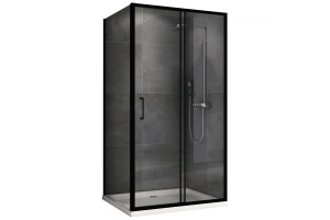 Душевой уголок Abber Schwarzer Diamant 120x60 профиль черный стекло прозрачное