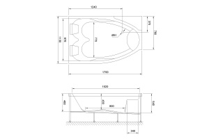 Ванна акриловая Royal Bath Shakespeare Comfort 170x110 L с гидромассажем белый - 2
