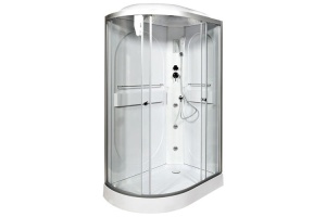 Душевая кабина Deto L 120х80 с гидромассажем и электрикой, хром (L602RGM+EL)