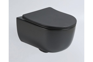 Подвесной унитаз Vincea Evo черный матовый с сиденьем микролифт