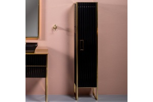 Шкаф-пенал Armadi Art Monaco R черный глянец - золото - 2