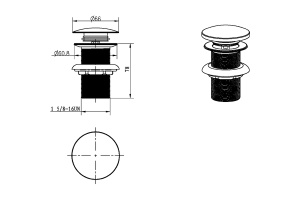 Донный клапан Boheme хром - 2