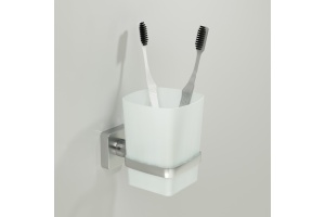 Стакан для зубных щеток Wasserkraft Rhin никель - 2