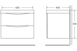 Тумба под раковину Belbagno Marino 65 белый - 3