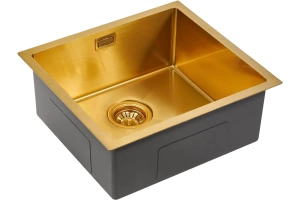 Мойка кухонная Paulmark Weser 48 брашированное золото - 2