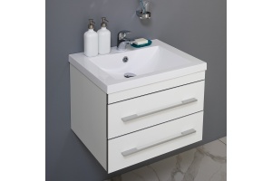 Тумба с раковиной Aquanet Верона 58 подвесная белая