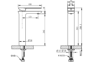 Смеситель Bravat Gina F165104C-A-ENG для раковины - 2
