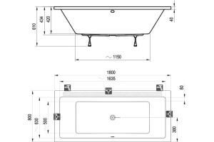 Акриловая ванна Ravak FORMY 01 180x80 см (C881000000) - 2