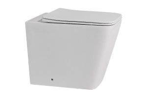 Приставной унитаз Abber Rechteck белый матовый с сиденьем микролифт