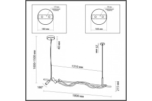 Подвесной светильник Odeon Light Corda 4397/40L - 3