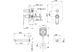 Душевой комплект Lemark Prizma LM3922C - 2