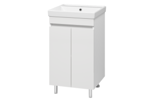 Тумба с раковиной Misty Енисей 50 белая глянцевая