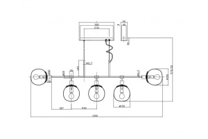 Подвесная люстра Maytoni Erich MOD221-PL-05-N - 3