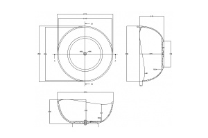 Ванна из полиэфирной смолы Abber Kristall 150х150 бирюзовая без гидромассажа - 3