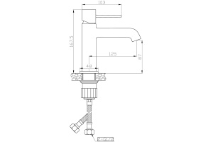Смеситель Orange Karl M05-021W для раковины - 2