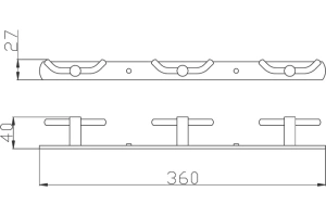 Планка с крючками Rav Slezak Colorado бронза - 2