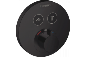 15743670 HG ShowerSelect S термостатический смеситель, 2 потр.  (внешняя часть) матовый черный