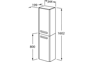 Шкаф-пенал Roca Gap L белый глянец - 2