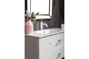 Тумба под раковину Armadi Art Vallessi Avangarde Piazza 100 белый - хром - 3