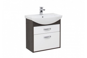 Тумба с раковиной Aquanet Грейс 65 2 ящика, дуб кантенбери