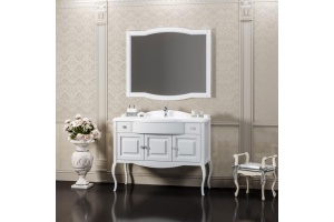 Мебель для ванной Opadiris Лаура 100 белая матовая, с раковиной из литьевого мрамора - 3