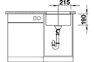 Мойка из гранита Blanco Subline серый (523429) - 2