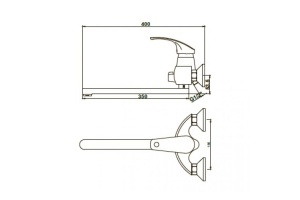 Смеситель Kaiser Classic 16055B универсальный - 2