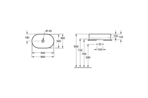 Накладная раковина Villeroy&Boch Collaro 56 белая - 3