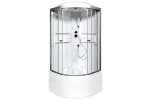 Душевая кабина Deto L 90х90 с электрикой, хром (L690EL)