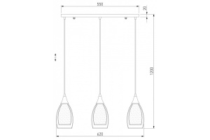 Подвесной светильник Eurosvet Cosmic 50285/3 золото - 2