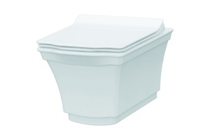 Чаша для подвесного унитаза Boheme Hermitage белая без сиденья