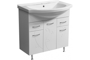 Тумба под раковину Stella Polar Фантазия Эльбрус 80 белый