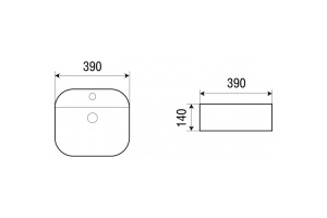 Раковина накладная Weltwasser WW Elbach 2230 39 белый (10000003822) - 2