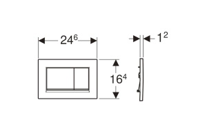 Кнопка смыва Geberit Sigma 30 115.883.JT.1 белый матовый / хром глянцевый - 2