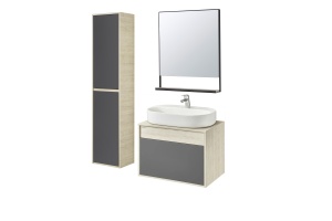 Комплект мебели Aquaton Лофт Урбан 65 светлое дерево-серый