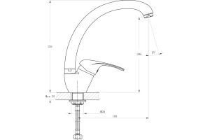Смеситель для кухонной мойки RUSH Corsica (CO4240-22) - 3