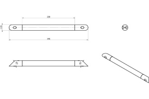 Поручень Black&White Swan SN-1155 угловой - 3