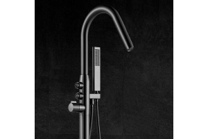 Смеситель напольный Black&White Universell черный матовый - 2