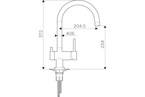 Смеситель Omoikiri Yamada C для кухонной мойки - 2