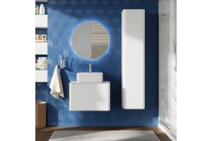 Мебель для ванной STWORKI Ноттвиль 60 белая, без выреза под смеситель